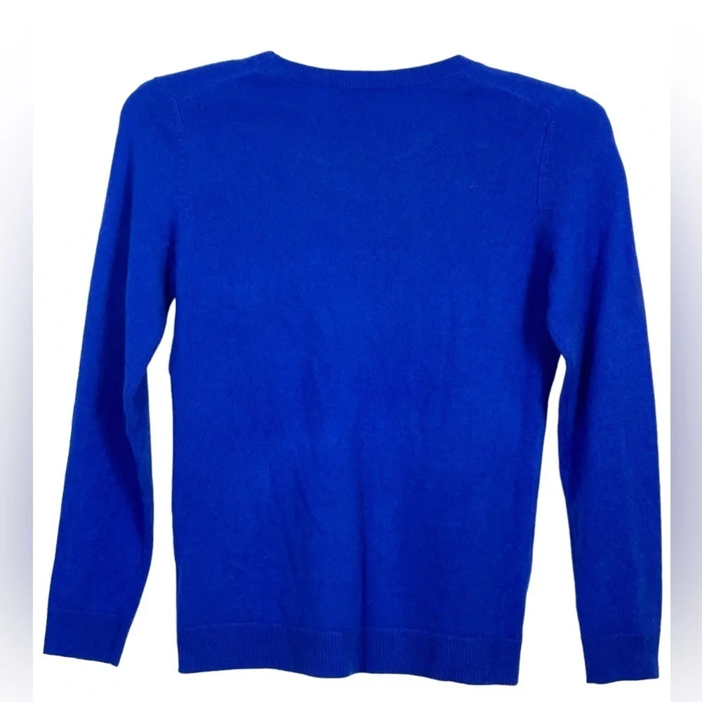 Talbots pure cashmere blue sweater. Pullover, crew neck, GUC, size SP - Picture 4 of 5
